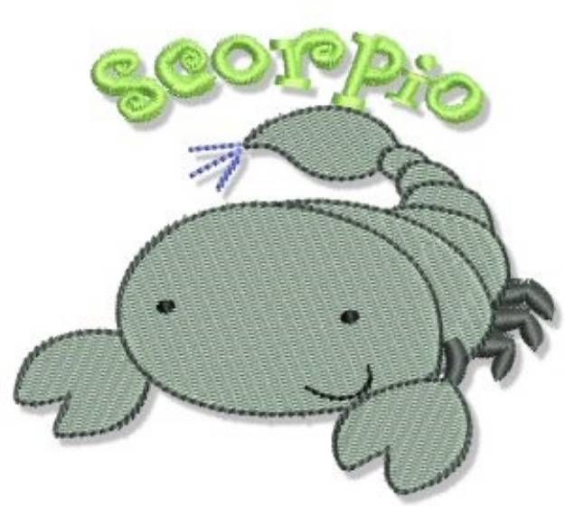 Picture of Scorpio Scorpion Machine Embroidery Design