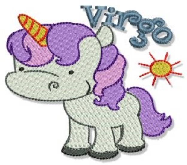 Picture of Virgo Unicorn Machine Embroidery Design