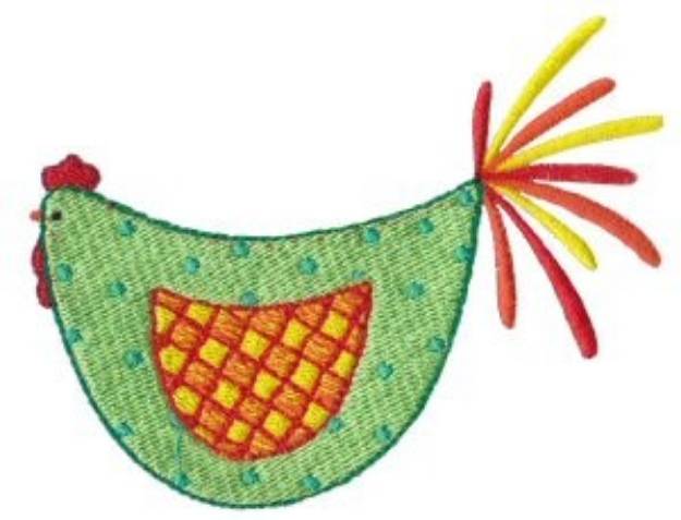 Picture of Green Kitchen Chicken Machine Embroidery Design