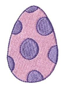 Picture of Polka Dot Egg Machine Embroidery Design