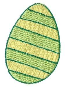 Picture of Striped Chicken Egg Machine Embroidery Design