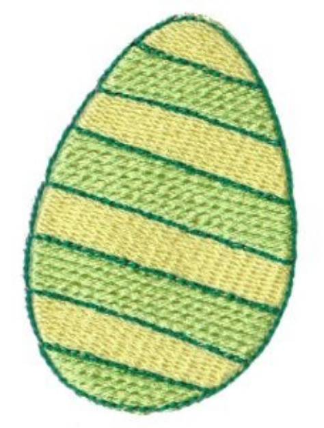 Picture of Striped Chicken Egg Machine Embroidery Design