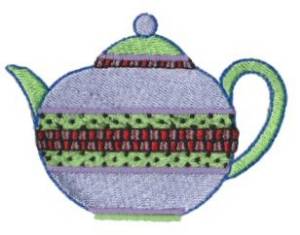 Picture of Kitchen Tea Pot Machine Embroidery Design