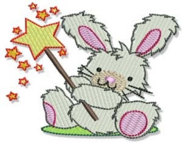 Picture of Bunny & Star Wand Machine Embroidery Design