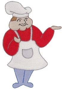 Picture of Serving Chef Machine Embroidery Design