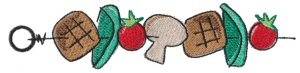 Picture of Vegetable & Meat Skewer Machine Embroidery Design