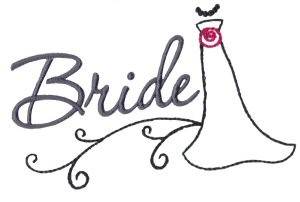 Picture of Here Comes The Bride Machine Embroidery Design