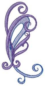 Picture of Pretty Blue Paisley Machine Embroidery Design