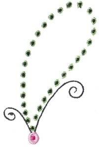Picture of Pretty Paisley Outline Machine Embroidery Design