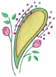 Picture of Pretty Paisley & Roses Machine Embroidery Design