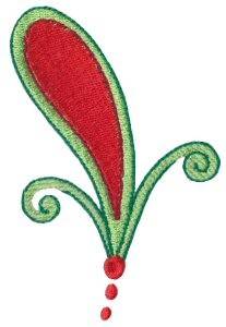 Picture of Pretty Red Paisley Machine Embroidery Design