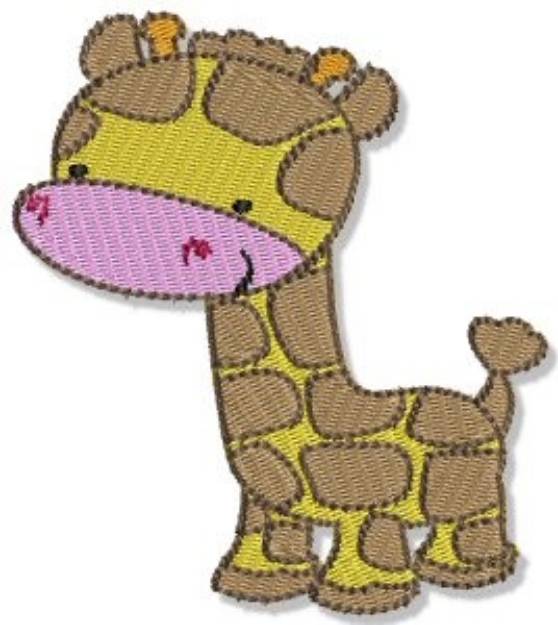 Picture of Mighty Jungle Giraffe Machine Embroidery Design