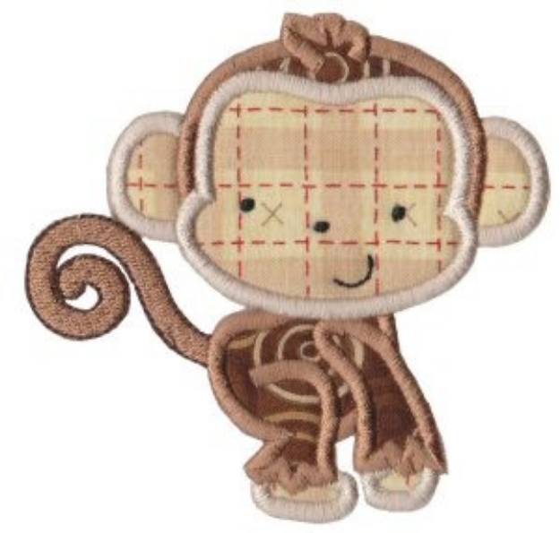 Picture of Mighty Jungle Monkey Applique Machine Embroidery Design