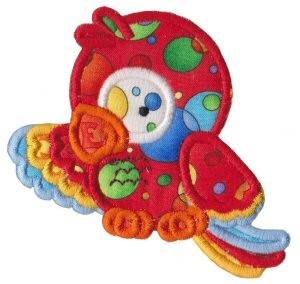 Picture of Mighty Jungle Parrot Applique Machine Embroidery Design