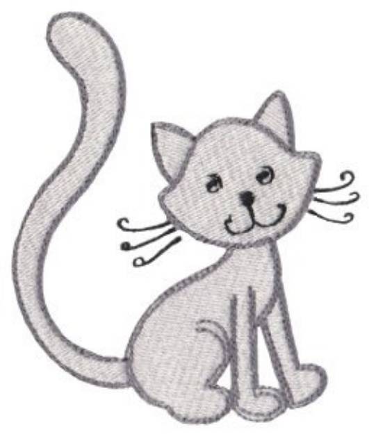 Picture of Dinky Doodle Kitten Machine Embroidery Design