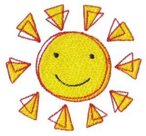 Picture of Dinky Doodle Sun Machine Embroidery Design