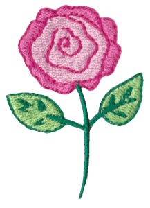 Picture of Dinky Doodle Rose Machine Embroidery Design