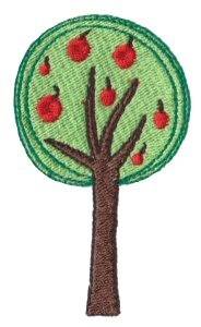 Picture of Dinky Doodle Apple Tree Machine Embroidery Design