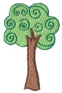 Picture of Dinky Doodle Tree Machine Embroidery Design
