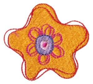 Picture of Dinky Doodle Star Flower Machine Embroidery Design