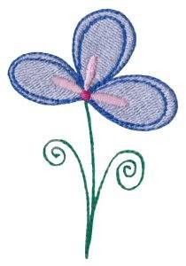 Picture of Dinky Doodle Flower Machine Embroidery Design
