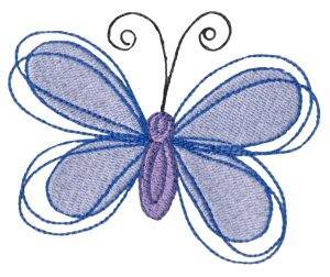 Picture of Dinky Doodle Butterfly Machine Embroidery Design