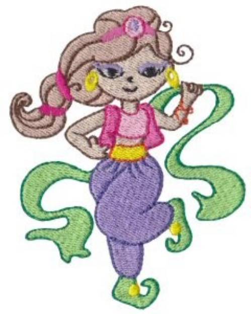 Picture of Dancing Genie Machine Embroidery Design