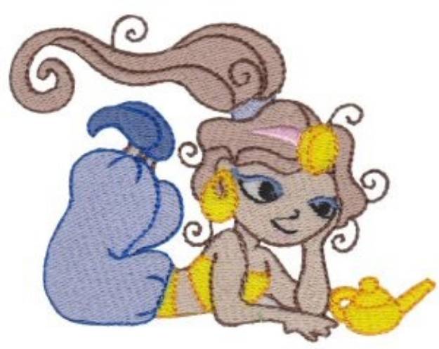 Picture of Magical Genie & Lamp Machine Embroidery Design