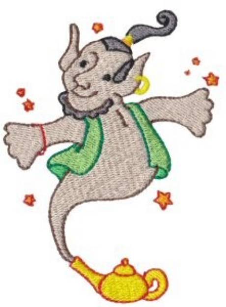 Picture of You Get Three Wishes! Machine Embroidery Design