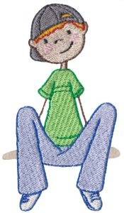 Picture of Little Boy Machine Embroidery Design