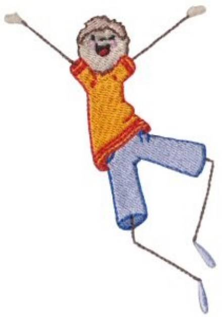 Picture of Happy Little Boy Machine Embroidery Design
