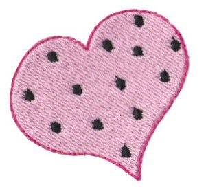 Picture of Polka Dotted Heart Machine Embroidery Design