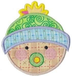 Picture of Baby Boy Face Applique Machine Embroidery Design