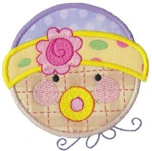 Picture of Baby Girl Face Applique Machine Embroidery Design
