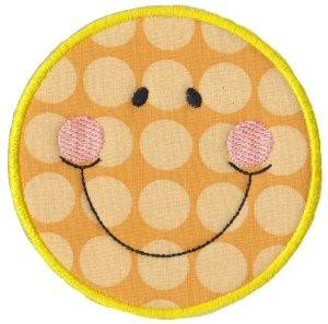 Picture of Happy Face Applique Machine Embroidery Design