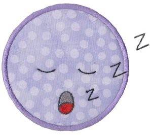 Picture of Sleepy Face Applique Machine Embroidery Design