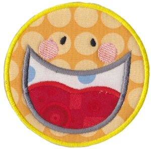 Picture of Excited Face Applique Machine Embroidery Design