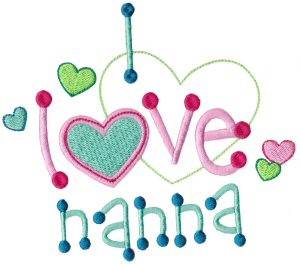 Picture of I Love Nanna Machine Embroidery Design