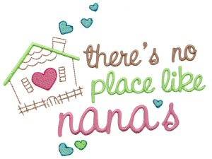 Picture of No Place Like Nanas Machine Embroidery Design