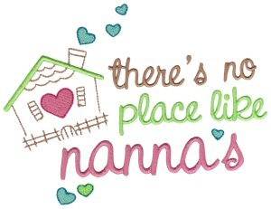 Picture of No Place Like Nannas Machine Embroidery Design