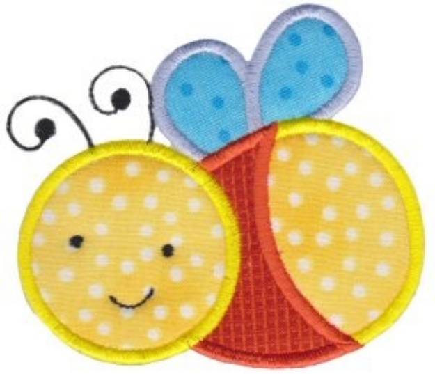 Picture of Spring Bumblebee Applique Machine Embroidery Design