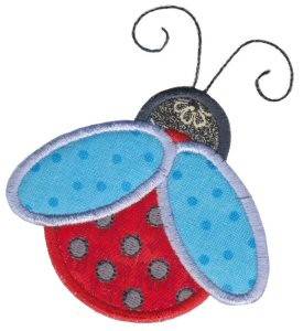 Picture of Spring Ladybug Applique Machine Embroidery Design