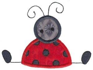 Picture of Sitting Ladybug Applique Machine Embroidery Design