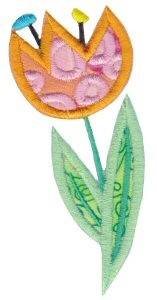 Picture of Spring Tulip Applique Machine Embroidery Design