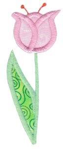 Picture of Pink Tulip Applique Machine Embroidery Design