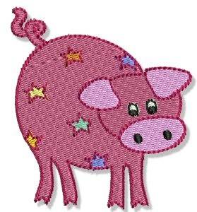 Picture of Playtime Pig Machine Embroidery Design