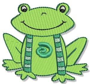 Picture of Playtime Frog Machine Embroidery Design
