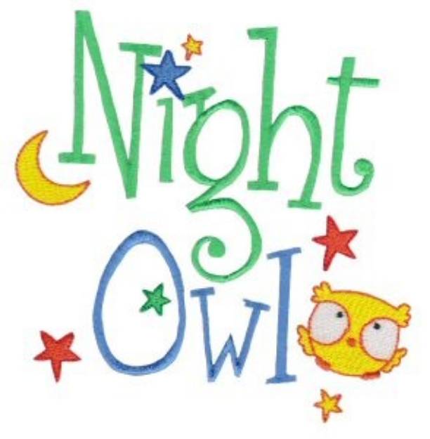 Picture of Tiny Tot Night Owl Machine Embroidery Design