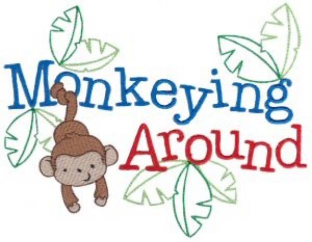 Picture of Tiny Tots Monkey Machine Embroidery Design