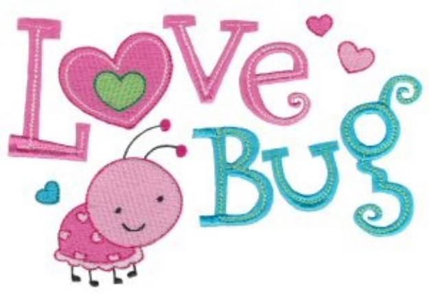 Picture of Tiny Tot Love Bug Machine Embroidery Design